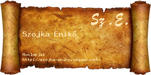 Szojka Enikő névjegykártya